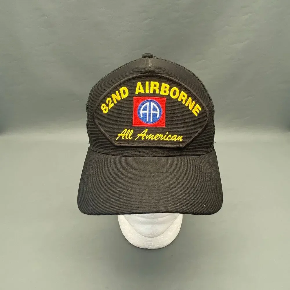82nd Airborne Hat / U.S. Army Black Baseball Cap One Size